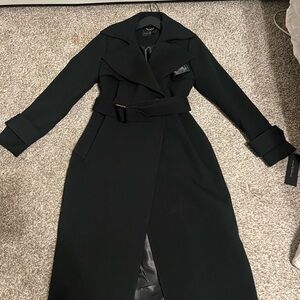 Donna Karan belted notched trench coat